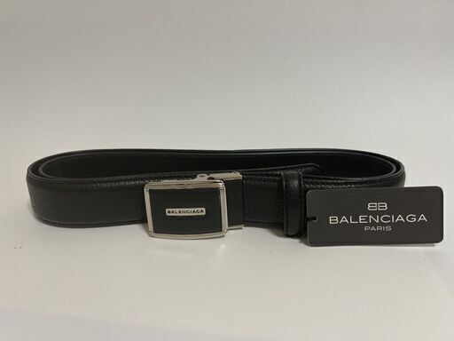 バレンシアガ 牛革 メンズ ベルト ブラック カット調整可　新品未使用②