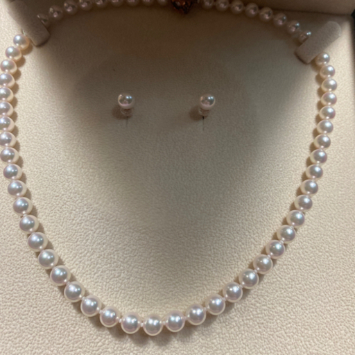 パール　真珠ネックレス　ピアス