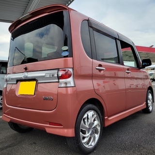 【値段相談可】分割可❗️車検2年付き！【名変代込み】車内広い！ダイハツ タントカスタムX☆HDDナビ付き☆走行中DVD見れます☆便利なスライドドア☆上品で人気のピンク☆ドライブレコーダー付き☆事故歴修復歴なし☆そのまま乗って帰れます！の画像