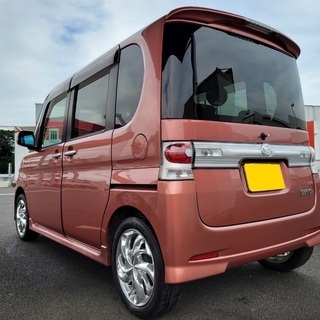 【値段相談可】分割可❗️車検2年付き！【名変代込み】車内広い！ダイハツ タントカスタムX☆HDDナビ付き☆走行中DVD見れます☆便利なスライドドア☆上品で人気のピンク☆ドライブレコーダー付き☆事故歴修復歴なし☆そのまま乗って帰れます！の画像