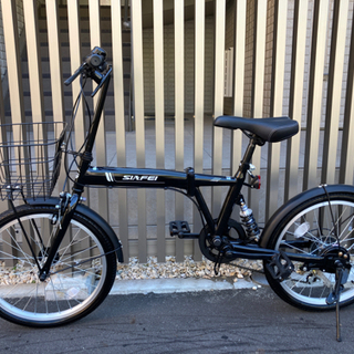 展示品)SIAFEI 変速折りたたみ自転車(ブラック)