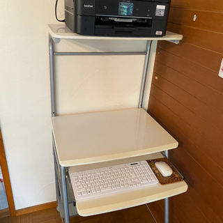 パソコンデスク　白
