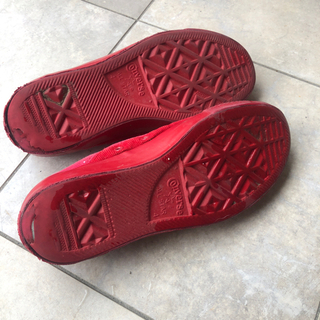 値下げ　CONVERS ALLSTAR☆ 赤スウェード23cm (サイズ4)の画像