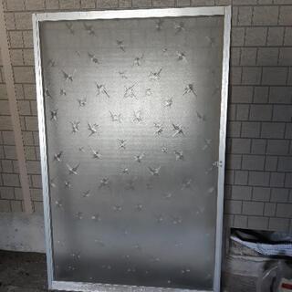 希少昭和ガラス"夜空"のサッシ､２枚