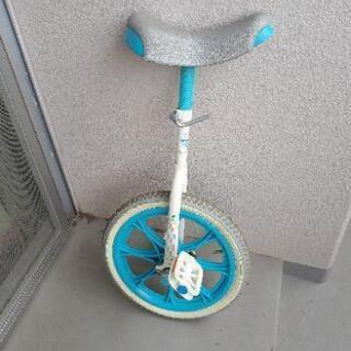 一輪車、水色