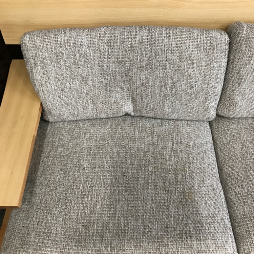 ?ベージュ風2人掛けソファーベンチ風?