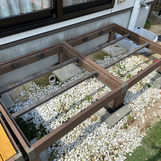 ウッドデッキ　枠の画像