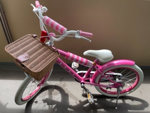 あさひ　デューリーガール　18インチ　ピンク（バスケット付き) 子供自転車