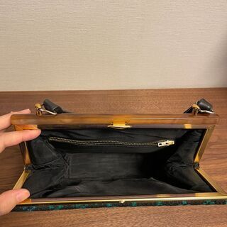 レトロ_ヴィンテージ_ハンドバッグ（ブルーベース）の画像