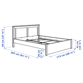 IKEA ダブルベッド　ベッドフレーム　SONGESAND ソンゲサンドの画像
