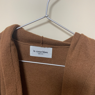 カーディガン　コーディガン　茶色　ブラウンの画像