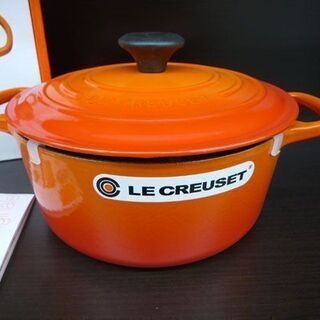 未使用 ル・クルーゼ シグニチャー ココット・ロンド 24cm オレンジ