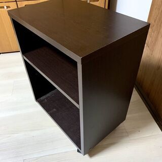 ラック　デスクサイド　ダークブラウン