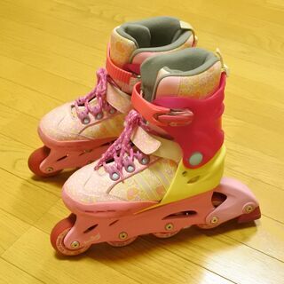 インラインスケート　キッズ女の子用　サイズM　中古品の画像