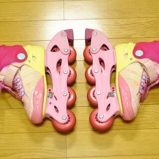 インラインスケート　キッズ女の子用　サイズM　中古品の画像