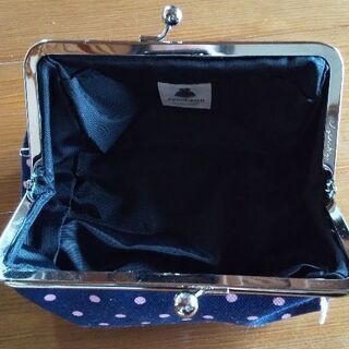 職人が手作りする京都のがま口専門店 AYANOKOJIあやの小路がま口ポーチ 紺×ピンク の画像