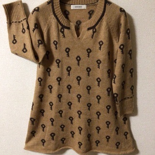 SUPER HAKKA ほぼ未使用 鍵柄 ニットチュニック