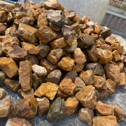 岐阜石　濃橙　砂利　ロックガーデン　100kg　ドライガーデン　みかも石　茶色