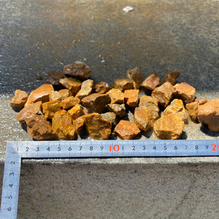 岐阜石　濃橙　砂利　ロックガーデン　100kg　ドライガーデン　みかも石　茶色の画像