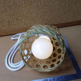 竹籠　ペンダントライト　共縁の画像