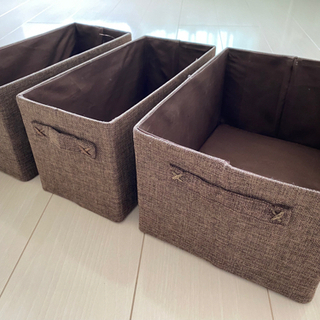 【収納ケース】布地、ブラウン