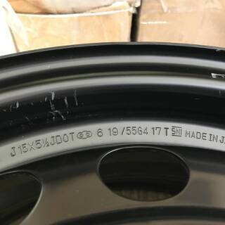 T08250921【新車外し？ 美品】トヨタ アクア 純正 スチール 15in 5.5J +45 PCD100 4本 カローラ フィールダー アクシオ 車検用にもの画像