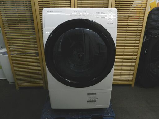 【配送・設置無料】★超美品★2020年製 シャープ/SHARP【 プラズマクラスター ヒーターセンサー乾燥 コンパクトドラム 】7kg / 3.5kg ES-S7E-WL