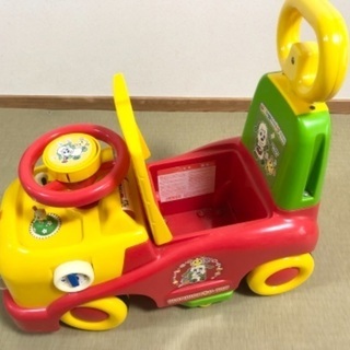 ワンワンとうーたん　押し手付き乗用　らくらくキャスター　手押し車