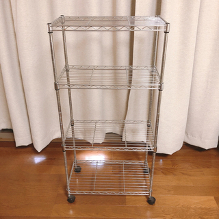 山善 コンパクトメタルシェルフの画像