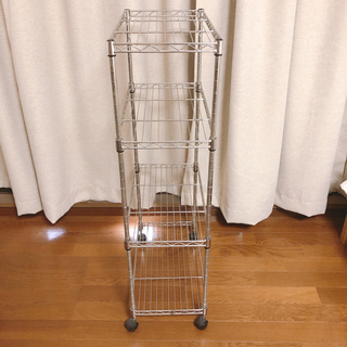 山善 コンパクトメタルシェルフの画像