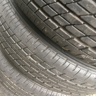 さらに値下げ　四穴　14インチ　鉄チンホイール　タイヤ付きの画像
