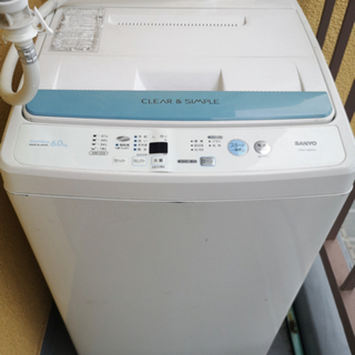 無料　SANYO三洋製 ASW-60BW洗濯機の画像