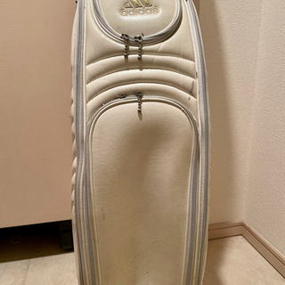 レディースキャディバッグ白　ゴルフバッグ　アディダス　adidasの画像