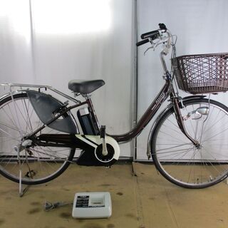 ☆中古電動自転車☆B483 BS アシスタ ブラウン 8.9ah バッテリー新品