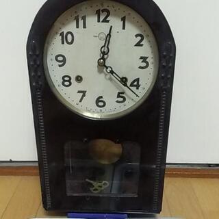昔の柱時計おまけ付き