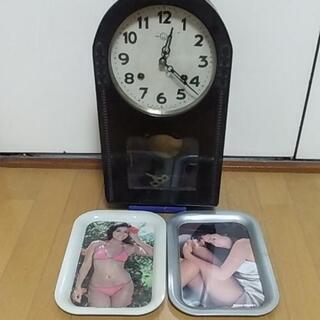昔の柱時計おまけ付きの画像