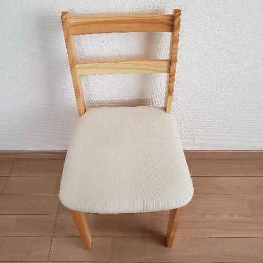 【値下げしました】パイン材 ダイニングチェア２脚