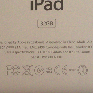 iPad 第3世代　Wi-Fiモデル　32GB A 1416の画像