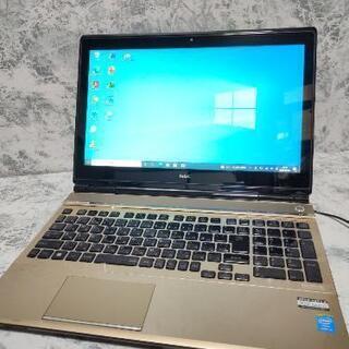 【超絶ハイスペック！タッチパネル搭載】綺麗なゴールドカラー♪ core i7 Windows10 メモリ16GB 高速SSD512GB+HDD1TBダブルストレージ仕様 　ブルーレイドライブ搭載　YAMAHA製高音質スピーカー　ウェブカメラ 無線LAN　Wi-Fi　ノートパソコン　NEC Zoom