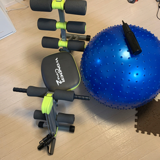 ワンダーコア2完動品＋バランスボール空気入れ付きの画像