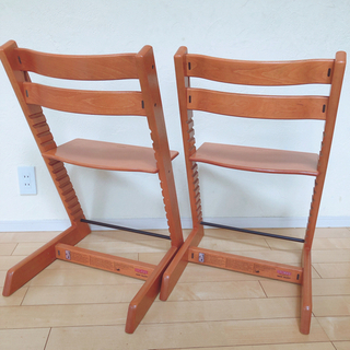 STOKKE】ストッケ トリップトラップ 2脚セット チェリー色 北欧 キッズ