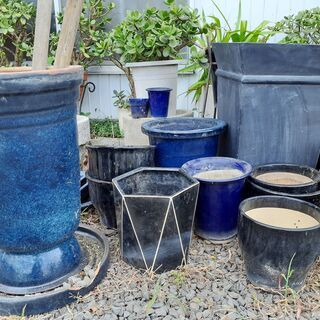 【在庫処分!!】 植木鉢 1つ 50円～ 陶器製 テラコッタ 他 サイズいろいろガーデニング  / NJ-0090 の画像