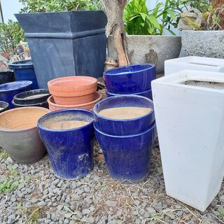 【在庫処分!!】 植木鉢 1つ 50円～ 陶器製 テラコッタ 他 サイズいろいろガーデニング  / NJ-0090 の画像