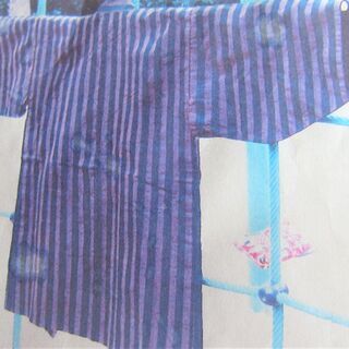 ❗値下　着物リメイク　トートバッグ　紬楓　ハンドメイドの画像