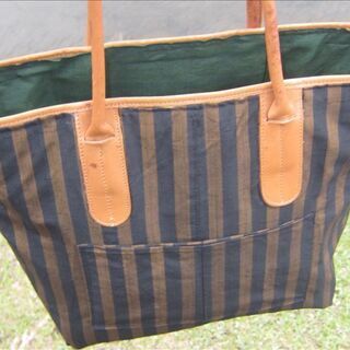 ❗値下　着物リメイク　トートバッグ　紬楓　ハンドメイド