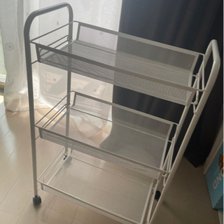 【譲り先を再度探しています！】IKEA3段ワゴン（ホワイト）