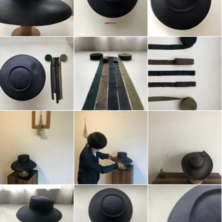 文化の先生と一緒に帽子作りの画像