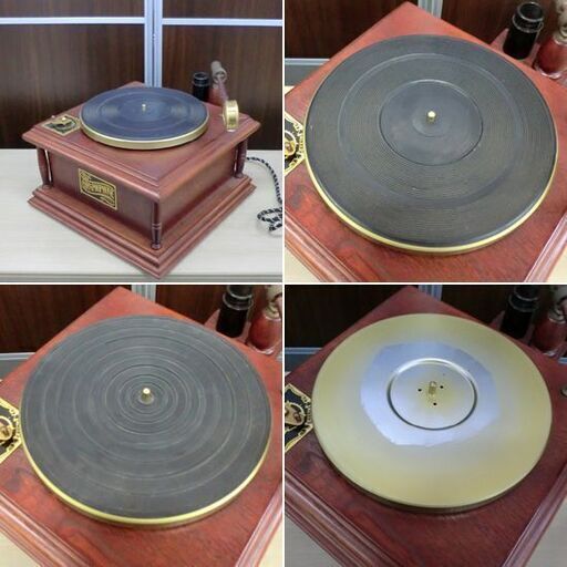 通電・回転確認済み 電動蓄音機 グラフォフォン ラッパ式 トムソン TOKUMITSU ELECTRONICS The GRAPHOP