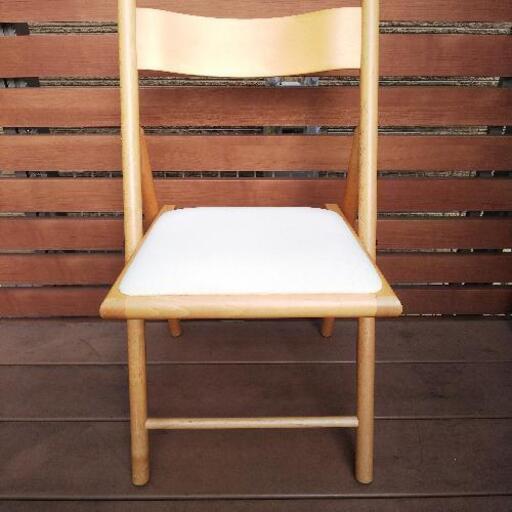 無印良品 折り畳みイス タモ材 廃盤品