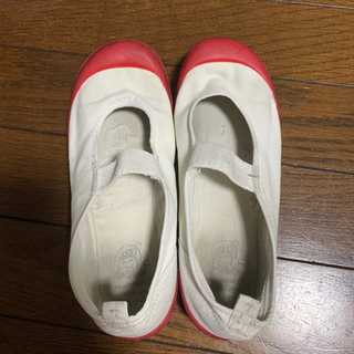 上履き シューズ 22cmEE 赤 女の子